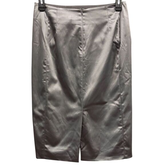 Susan Bender Knee Length Skirt in Platinum New With Tags Size 10 - Picture 2 of 5